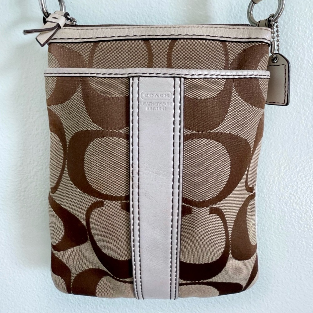 COACH Signature Logo Jacquard Crossbody Bag
